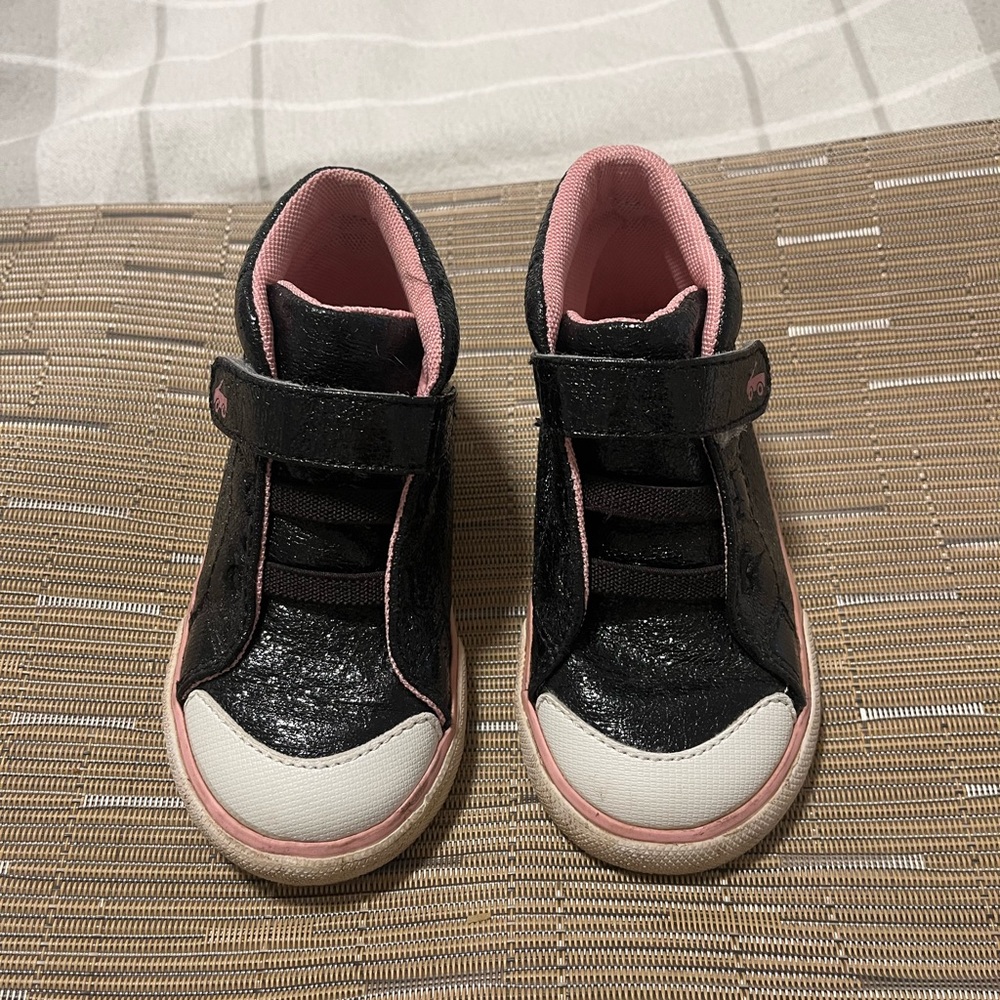 See Kai Run Black and Pink Kids Sneakers